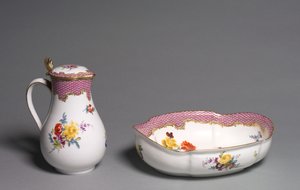 Schenkkruik en Bekken, gemaakt door Meissen Porselein Fabriek, Duitsland, ca. 1765