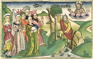 Exodus 15:1-19 Het lied van Mozes, uit de Neurenbergse Bijbel (Biblia Sacra Germanaica)
