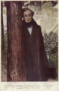 Felix Mendelssohn, Duits componist (kleurenlitho)