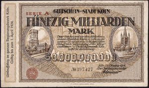 Vijftig miljard mark bankbiljet, 1923