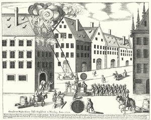 Brandweerlieden in Neurenberg door German School