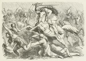 Eerste dag van de slag met Arminius door German School