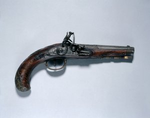 Vuursteenpistool, loopmaker Johann Andreas Kuchenreuter (1716-1795), c.1750 door German School