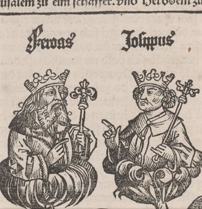 Fragment van illustratie uit de Neurenberg Kroniek door German School