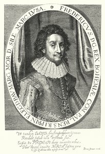 Frederik I, koning van Bohemen, de Winterkoning (gravure) door German School