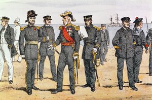Franse marine-uniformen, eind 19e eeuw door German School
