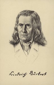 Friedrich Rueckert (1788-1866), Duits dichter, vertaler en hoogleraar oosterse talen (litho)