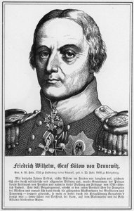 Friedrich Wilhelm, Graaf Bulow van Dennewik (gravure) door German School