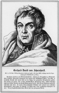 Gerhard David von Scharnhorst (gravure) door German School
