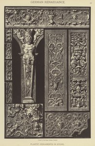 Duitse renaissance, plastic ornamenten in steen door German School