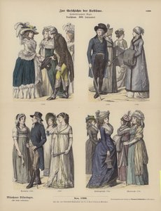 Duitse kostuums, eind 18e eeuw