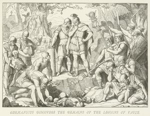 Germanicus ontdekt de resten van de legioenen van Varus