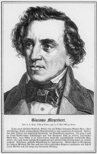 Giacomo Meyerbeer (gravure) door German School