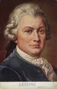 Gotthold Ephraim Lessing (1729-1781), Duits schrijver, filosoof en dramaturg (kleurenlitho)