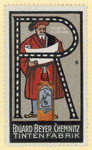 Hans Holbein de Jonge, Duits kunstenaar (kleurenlitho) door German School