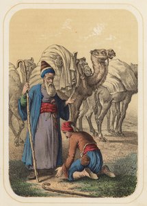 Harun al Rashid en Abdallah in een scène uit Duizend-en-een-nacht door German School