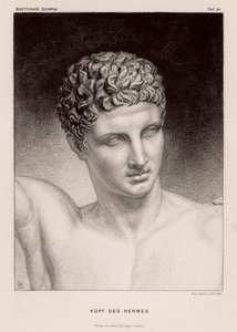 Hoofd van de oude Griekse god Hermes