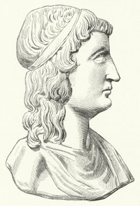 Hoofd van de Romeinse filosoof Apuleius (gravure) door German School
