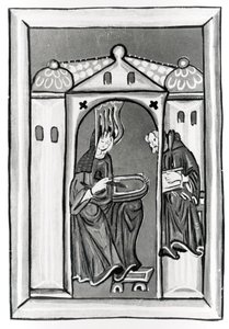 Hildegard van Bingen ontvangt het Licht uit de Hemel door German School