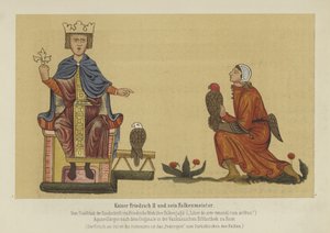 Heilige Roomse Keizer Frederik II en zijn Meester van Valkeniers, 13e eeuw