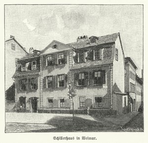 Huis van de dichter, toneelschrijver en filosoof Friedrich Schiller, Weimar, Duitsland