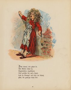 Illustratie voor Die Struwwel-Liese (kleurenlitho)