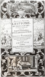 Illustratie uit Boek 9 van Cryptomenysis en Cryptografie door Gustavus Selenus (Augustus, Hertog van Brunswijk), 1624 door German School