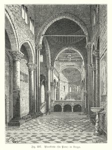Interieur van de kerk van Santa Maria della Pieve, Arezzo, Italië door German School