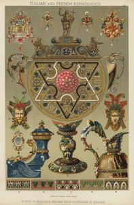 Italiaanse en Franse Renaissance, Werken in Edelmetalen met Schilderijen in Email door German School