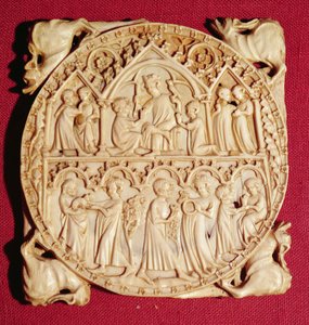 Ivoren spiegelkist, ca. 1360-70 door German School
