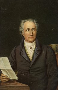 Johann Wolfgang von Goethe (1749-1832), Duits dichter, romanschrijver en toneelschrijver (chromolitho)