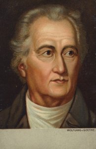 Johann Wolfgang von Goethe (1749-1832), Duits dichter, romanschrijver en toneelschrijver (chromolitho) door German School