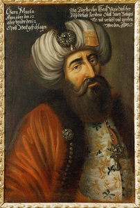 Kara Mustapha Pasja Turkse grootvizier, admiraal van de Turkse vloot, lid van de sultansraad ... (olieverf op doek)