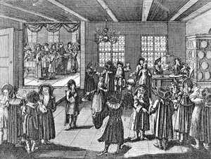 Ketubah door Georg Puschner uit Kirchners Jüdisches Ceremoniel, 1726