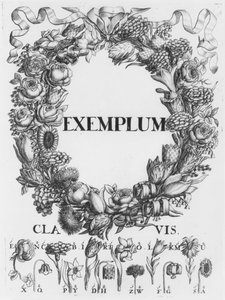Taal van bloemen, illustratie uit Cryptographia, oder geheime Schrifften door Johann Balthasar Friderici, gepubliceerd in Hamburg, 1685