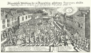 Legging van de eerste stenen van een nieuwe protestantse kerk in Regensburg door German School
