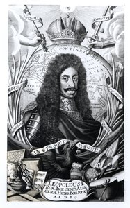 Leopold I (1640-1705), Koning van Hongarije en Heilige Roomse Keizer, gegraveerd door Philipp Kilian