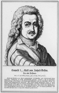 Leopold I, Vorst van Anhalt-Dessau, De oude Dessauer (gravure) door German School