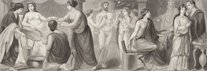 Leven in het oude Rome. Illustratie voor Bilder-Atlas door German School