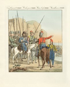 Lichte Russische onregelmatige cavalerie door German School