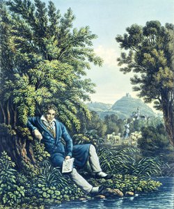 Ludwig van Beethoven bij een rivier