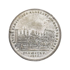 Medaille ter herdenking van Wellington en Blücher bij Waterloo