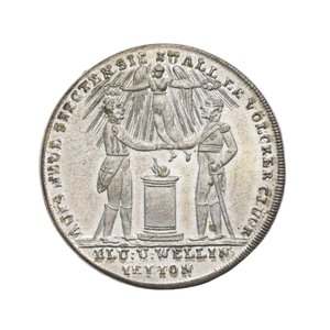 Medaille ter herdenking van Wellington en Blücher bij Waterloo
