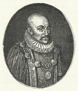 Michel de Montaigne, Franse filosoof (gravure) door German School