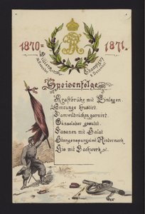 Nieuwjaarsbanketten gehouden door de bezettende Duitsers in Villiers en Champigny, Parijs, 30 december 1870 en 2 januari 1871