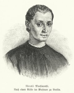 Niccolo Machiavelli, Italiaanse diplomaat, politicus, filosoof en schrijver (litho)