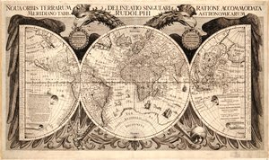 Nova orbis terrarum, uit "Tabulae Rudolphinae" door Johannes Kepler, 1627-30