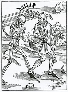 Van dwazen die de dood verachten zonder er rekening mee te houden, illustratie uit Alexander Barclay