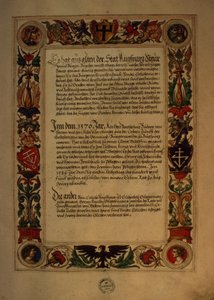 Pagina uit het Geheim Ehrenbuch des Fuggerschen Geschlechts