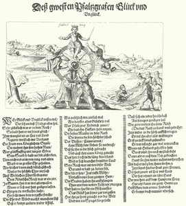 Pamflet dat de Winterkoning, Frederik I van Bohemen, bespot, 1621 door German School